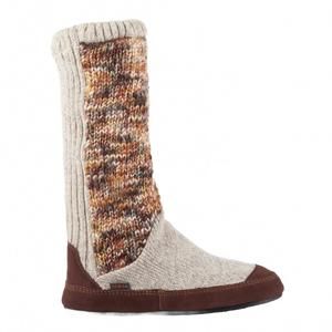 NEW ACORN women's slouch boot slipper in sunset cable knit